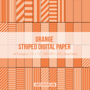 Orange Stripe Digital Paper