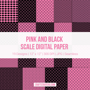 Pink and Black Scale Digital Paper