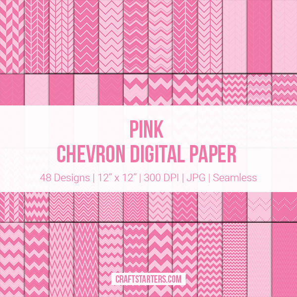 Pink Chevron Digital Paper