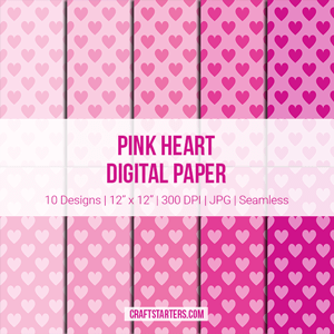 Pink Heart Digital Paper