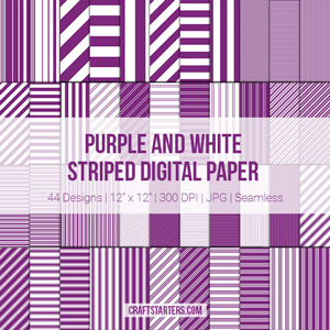 Purple and White Stripe Digital Paper