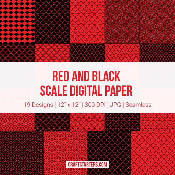 Red and Black Scale Digital Paper