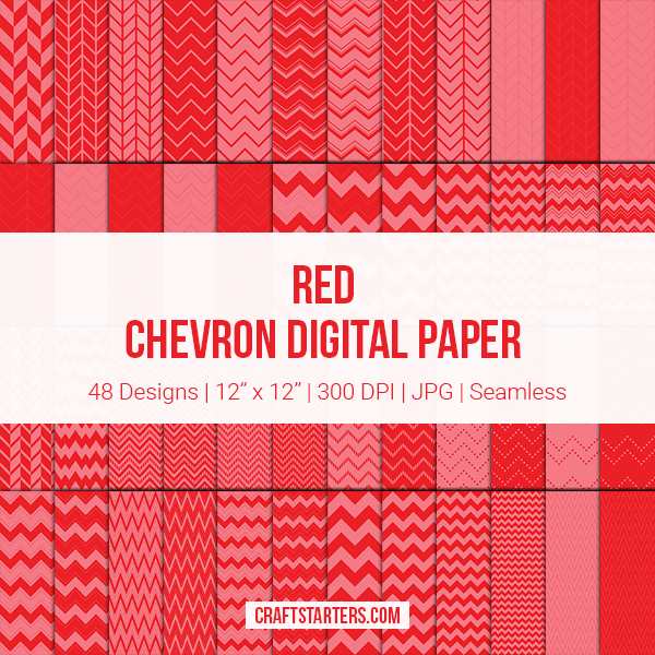 Red Chevron Digital Paper