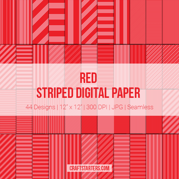Red Stripe Digital Paper