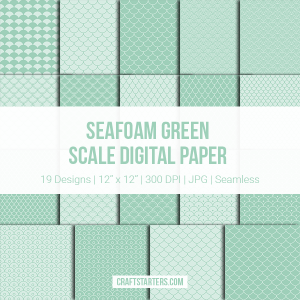 Seafoam Green Scale Digital Paper