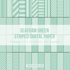 Seafoam Green Stripe Digital Paper