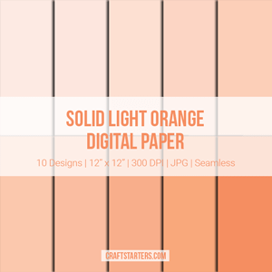 Solid Light Orange Digital Paper