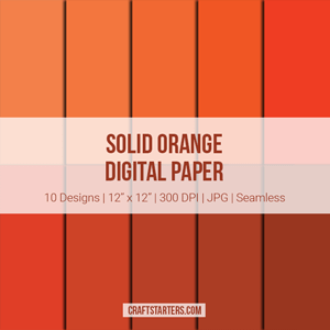 Solid Orange Digital Paper