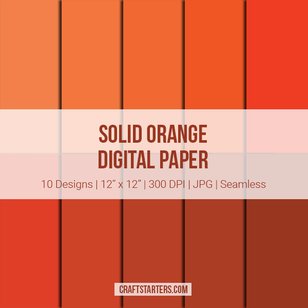 Solid Orange Digital Paper