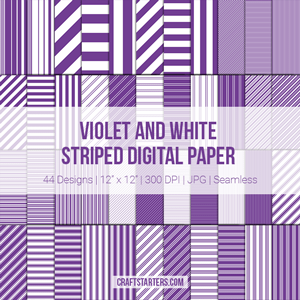 Violet and White Stripe Digital Paper
