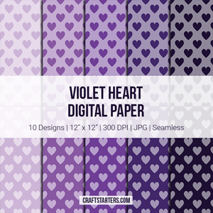 Violet Heart Digital Paper