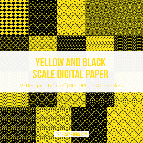 Yellow and Black Scale Digital Paper