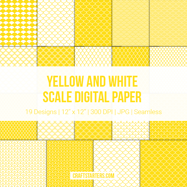 Yellow and White Scale Digital Paper