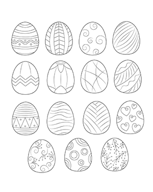 Easter Egg Digital Stamps