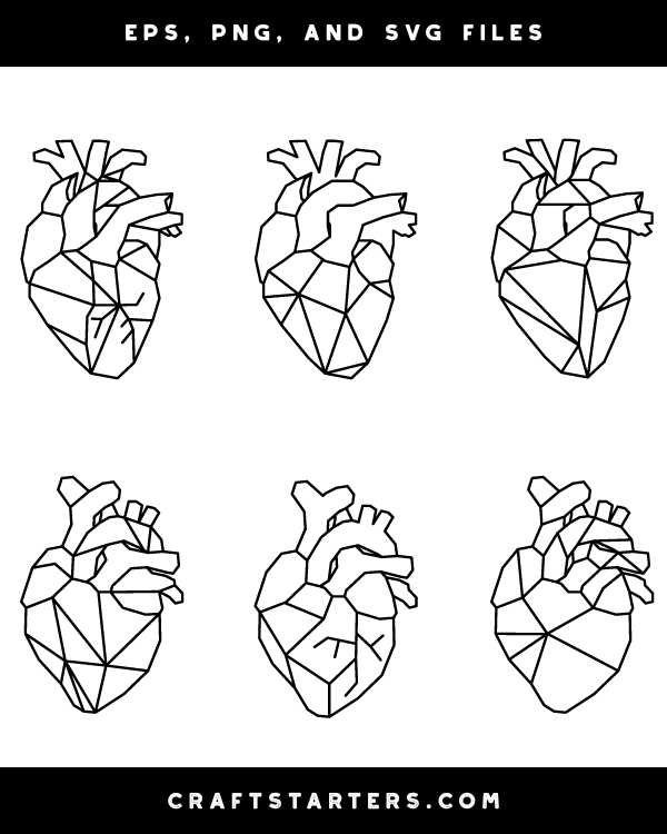 human heart clip art black and white