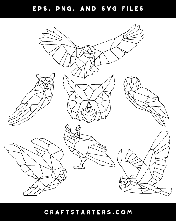 Magic Owl Geometric SVG