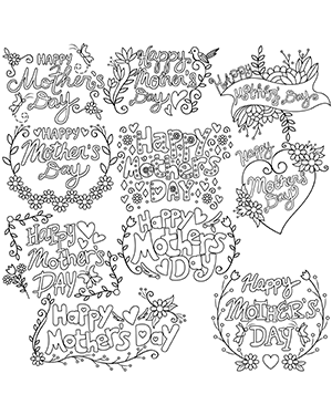 Happy Mothers Day Digital Stamps
