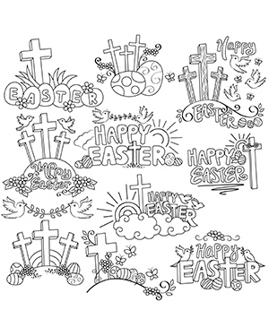 Religious Easter Digital Stamps