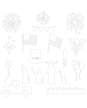 4th of July Scene Creator Patterns