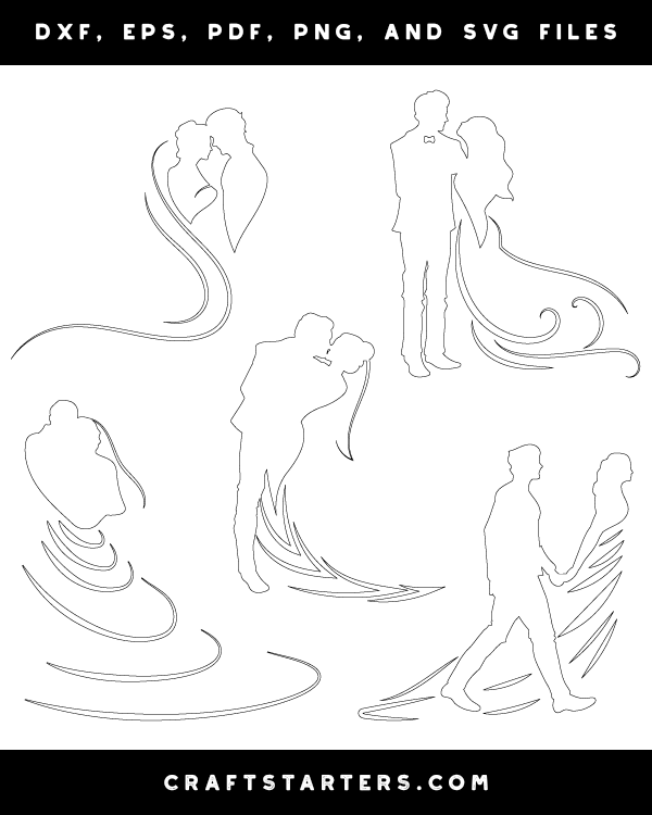 Abstract Bride and Groom Patterns