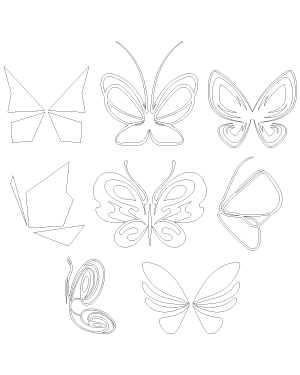 Abstract Butterfly Patterns