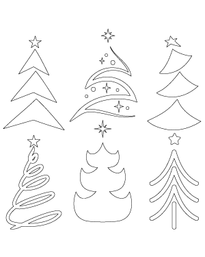 Abstract Christmas Tree Patterns