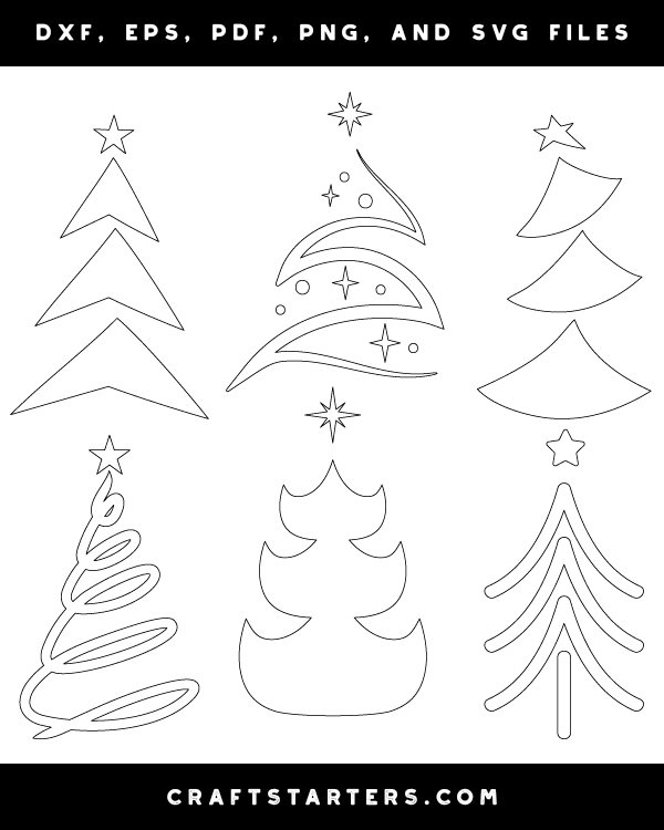 Abstract Christmas Tree Patterns