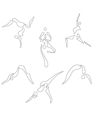 Abstract Yoga Pose Patterns