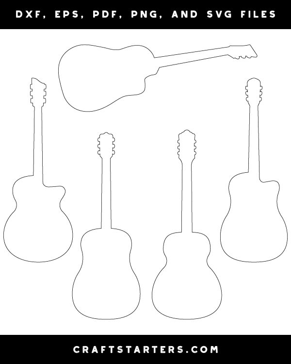 Full Size Printable Guitar Templates