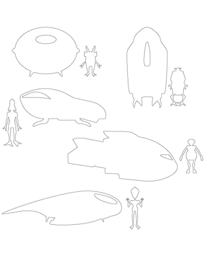 Alien and Spaceship Patterns