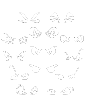 Angry Cartoon Eyes Patterns