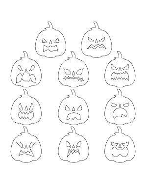 Angry Jack-o'-lantern Patterns