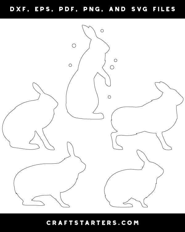 Arctic Hare Side View Patterns