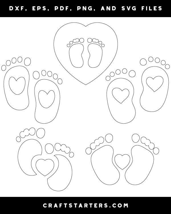 Baby Feet With Heart Patterns