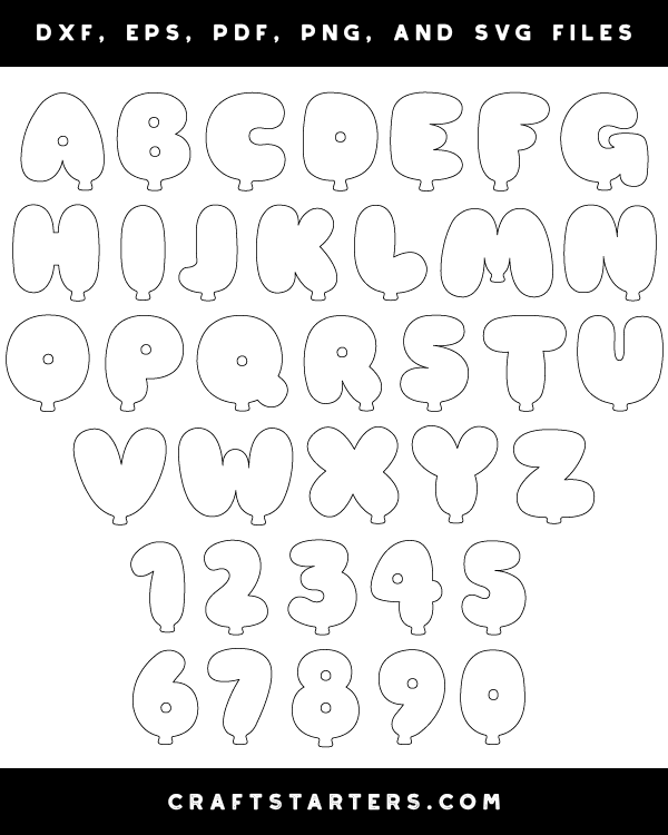 Balloon Alphabet Patterns