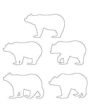 Bear Side View Patterns