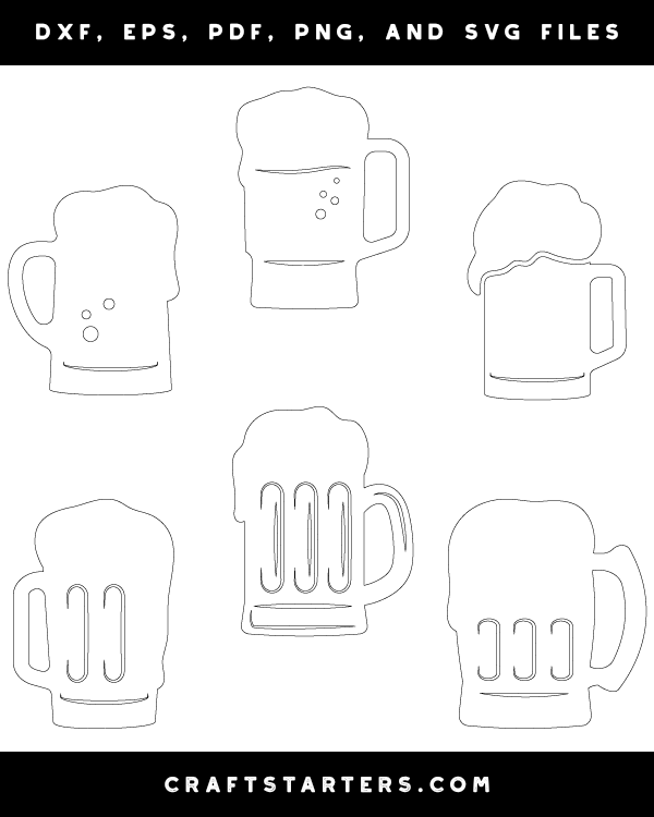 Beer Mug with Foam Patterns