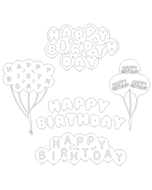 Birthday Balloons Patterns