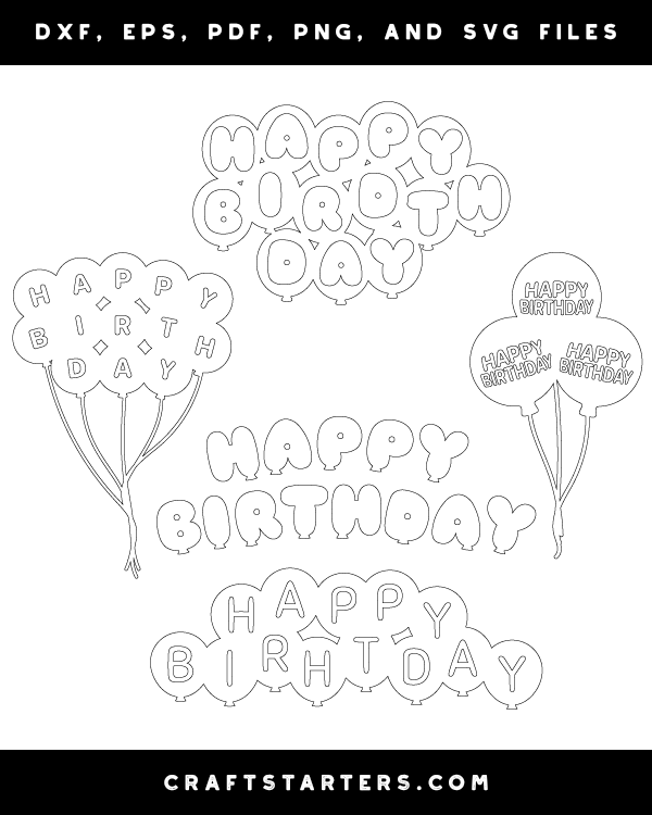 Birthday Balloons Patterns