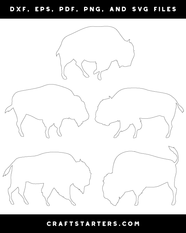 Bison Side View Patterns