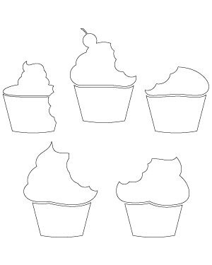 Bitten Cupcake Patterns