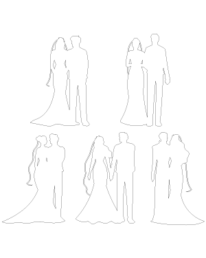 Bride and Groom Front View Patterns