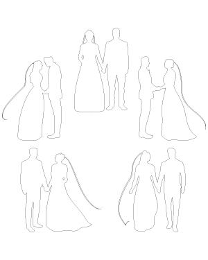 Bride and Groom Holding Hands Patterns