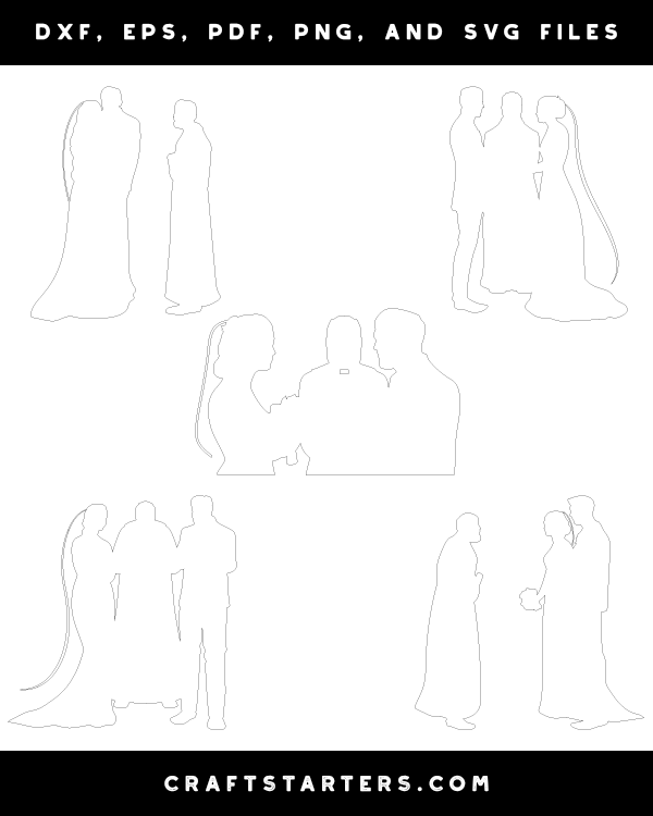 Bride and Groom In Front of Priest Patterns
