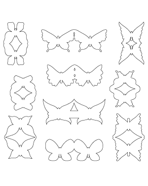 Butterfly-Shaped Card Patterns
