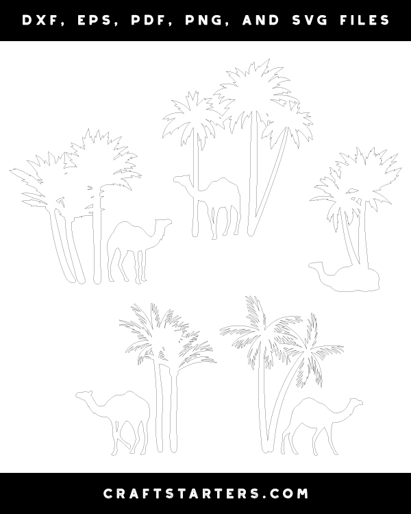 Camel And Palm Trees Patterns