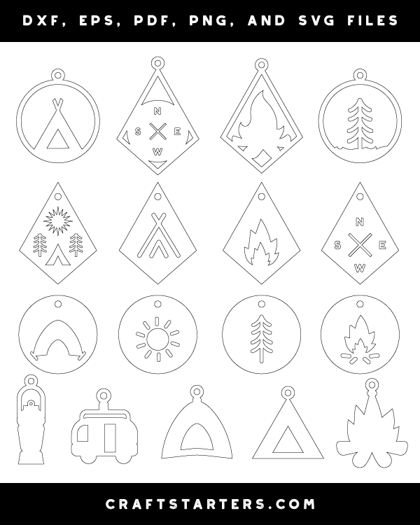 Camping Earring Patterns