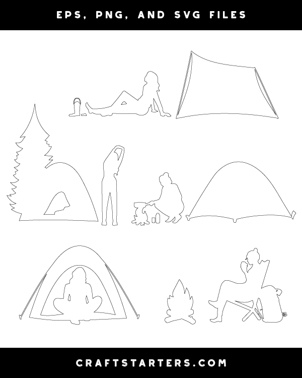 Camping Woman Patterns