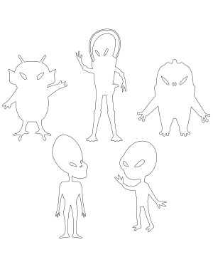 Cartoon Alien Patterns