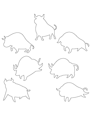 Cartoon Bull Patterns